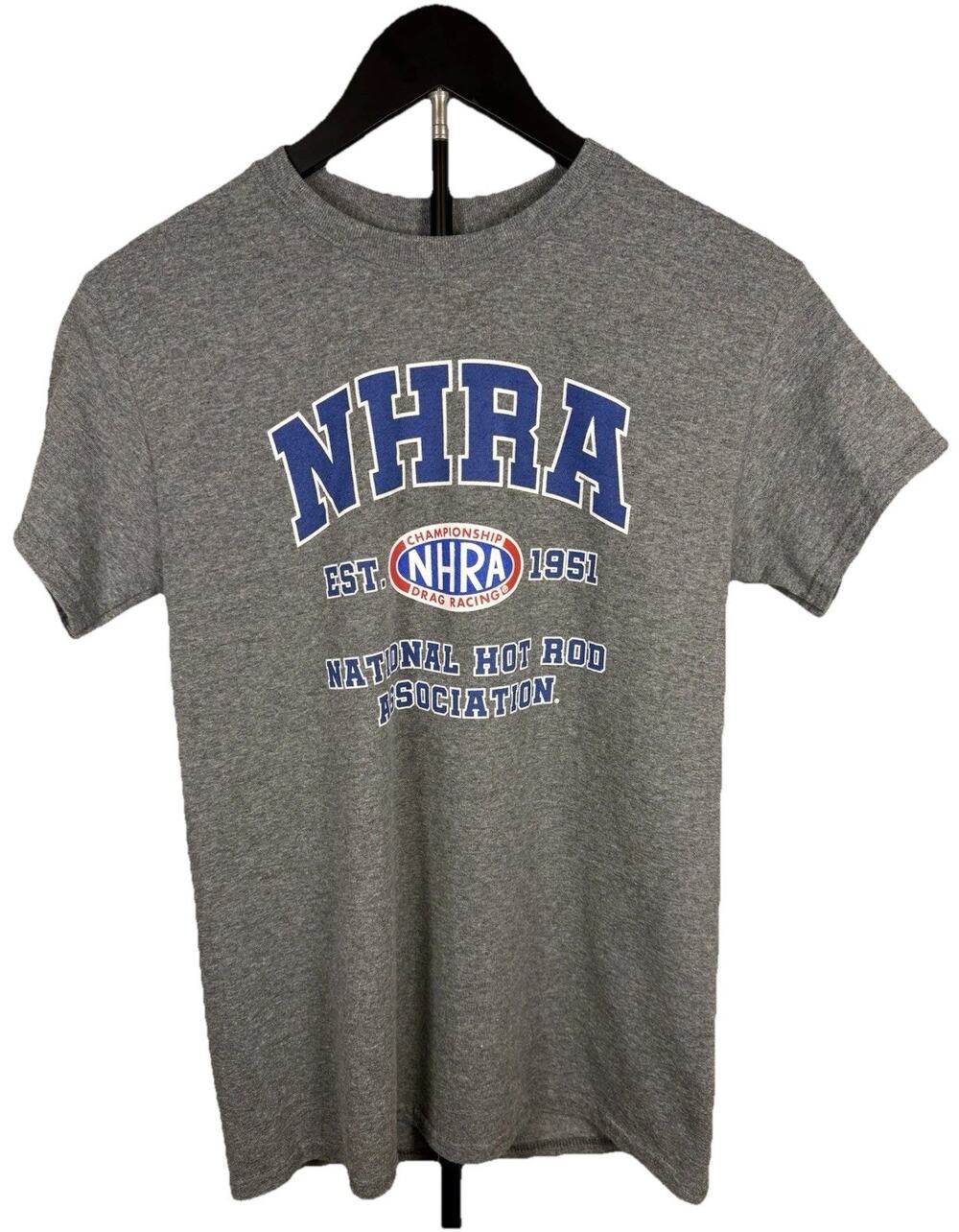 NHRA T Shirt Mens Small Gray Graphic Drag Racing National Hot Rod Association